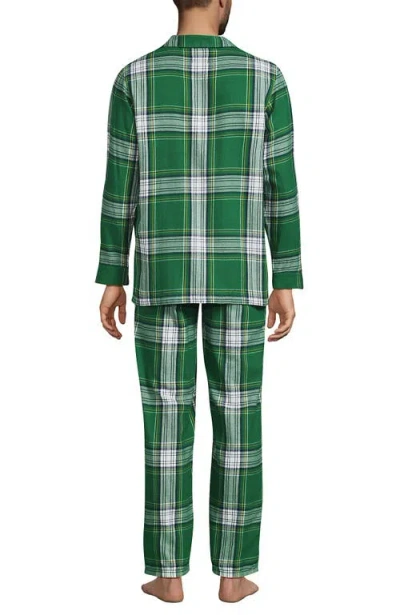 Lands' End Flannel Pajama Set In Multi
