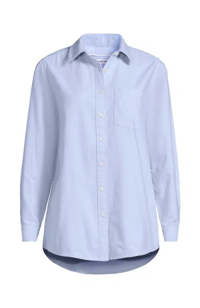 Lands' End Oxford Shirt In Blue