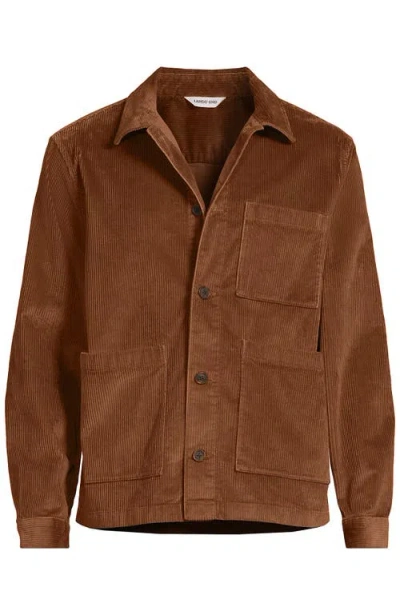 Lands' End Corduroy Chore Jacket In Brown