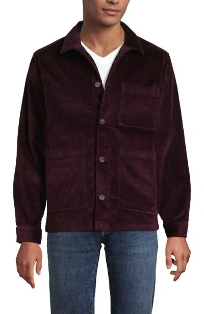 Lands' End Corduroy Chore Jacket In Brown