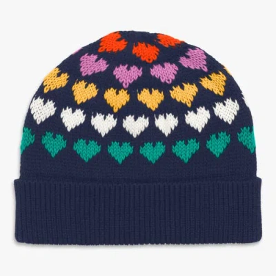 Primary Baby Rainbow Hearts Beanie In Blue