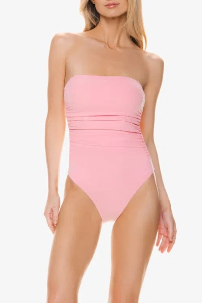 Helen Jon Classic Bandeau One-piece In Pink
