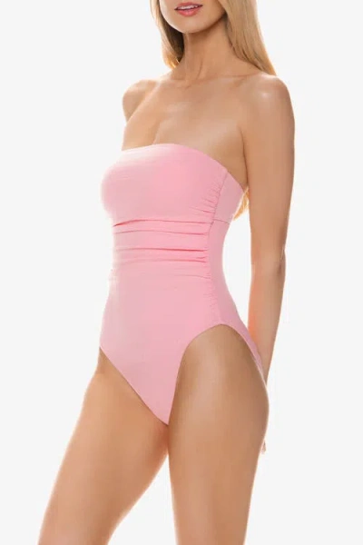 Helen Jon Classic Bandeau One-piece In Pink