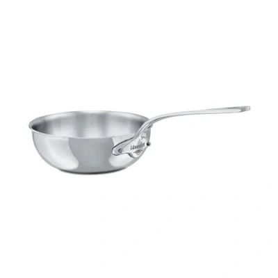 Mauviel M'cook 1.1 Qt. Stainless Steel Curved Splayed Saute Pan With Lid In Metallic