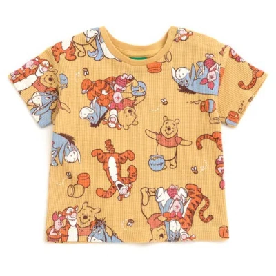 Disney Winnie The Pooh Waffle T-shirt & Shorts Set In Brown