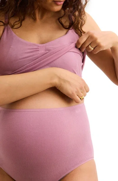 Hatch Collection The Essential Nursing And Pumping Bra In Purple