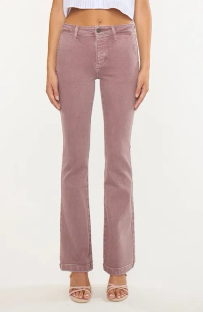 Kancan Max Mid Rise Trouser Bootcut Jeans In Pink
