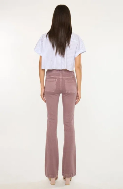 Kancan Max Mid Rise Trouser Bootcut Jeans In Pink