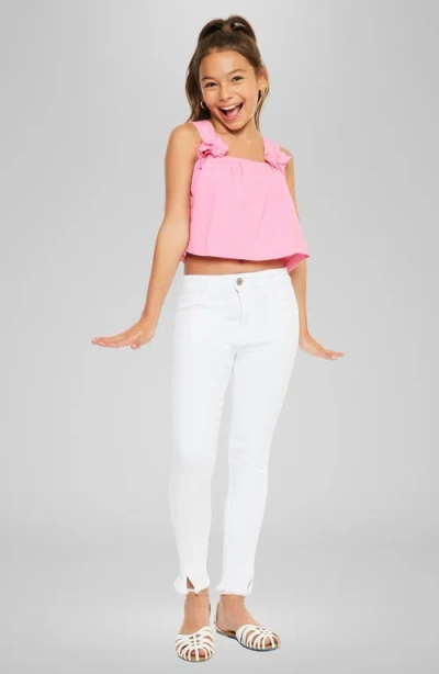 Kancan Rocket High Rise Ankle Skinny Jeans In White