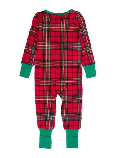 Rufflebutts Softsnooze Gender Incusive Holiday Convertible One Piece Pajamas In Green