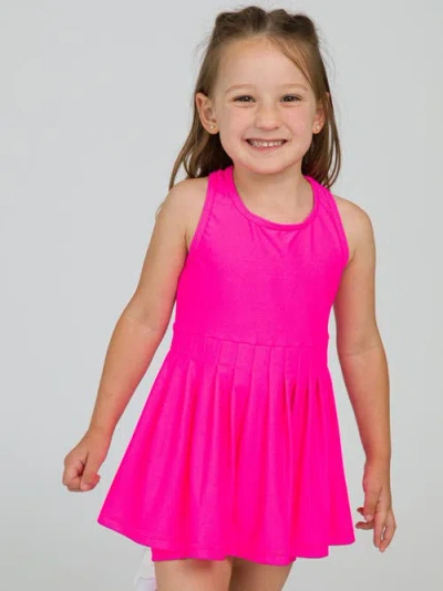 Rufflebutts Toddler Girls Upf50+ Active Dress & Bike Short Set In Pink