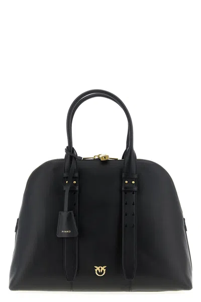 Pinko Bowling Bag Escape Maxi In Leather In Black