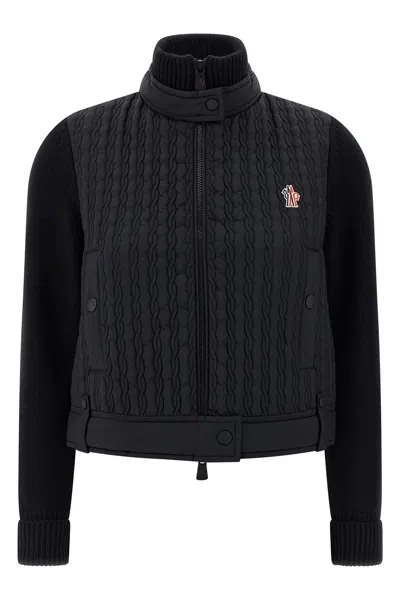 Moncler Tricot Cardigan In Black