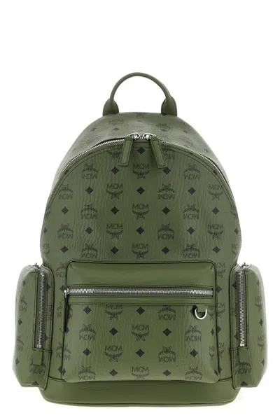 Mcm 'stark' Backpack In Green