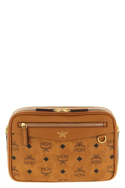 Mcm Diamond Crossbody Bags Brown In Brown