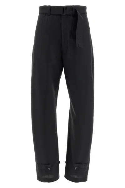 Lemaire Curved Tailored Pants In Black