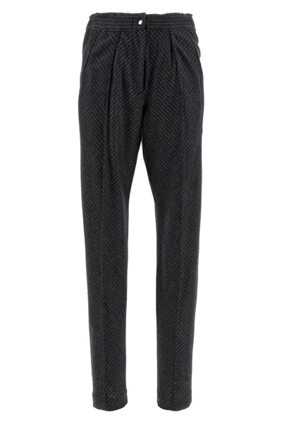 Isabel Marant Trousers With Pleated Front And Pockets In Gray
