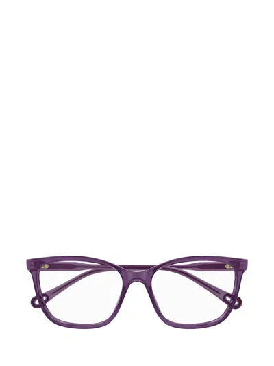 Chloé Eyewear Square Frame Glasses In Purple