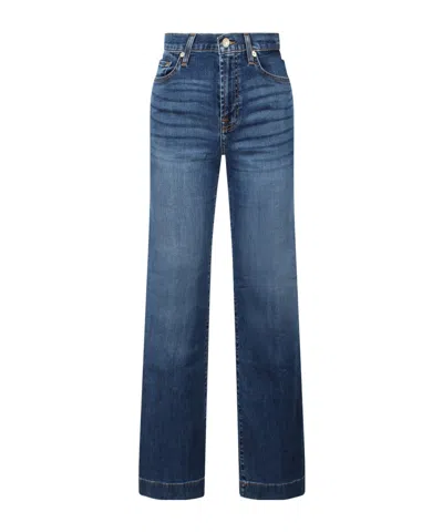 7 For All Mankind Stretch-cotton Jeans In Blue