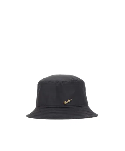 Borsalino Morgan Rain Logo-plaque Bucket Hat In Black