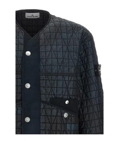 Stone Island Ylon Reps-tc Corrosion Treatment Jacket In Black