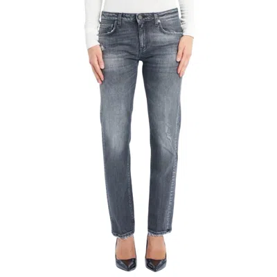 Dondup Washed-out Cuffed Jeans In Gray