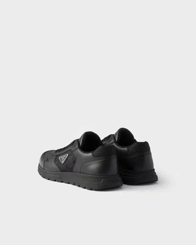 Prada Re-nylon Lace-up Sneakers In Black
