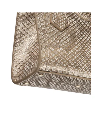 Gucci Diana Python Small Tote Bag In Gold