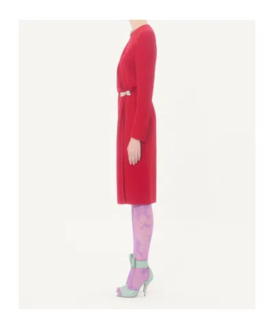 Valentino Embroidered Cady Couture Midi Dress Woman Paris 44 In Red