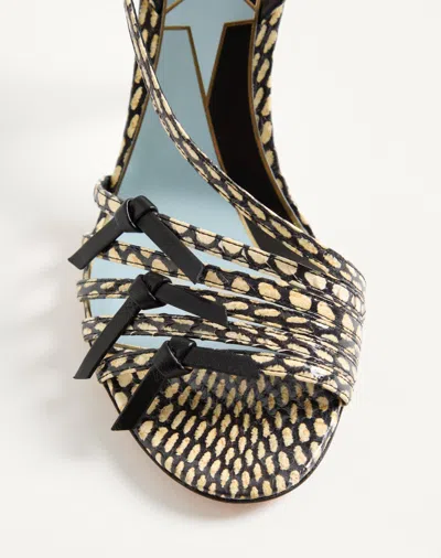 Valentino 100mm Nodine Elaphe Strap-detailed Sandals In Multi