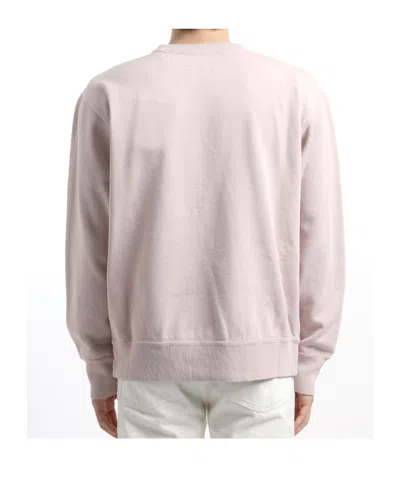 Isabel Marant Crew Neck Sweatshirt Featuring Ribbed Cuffs In Pink