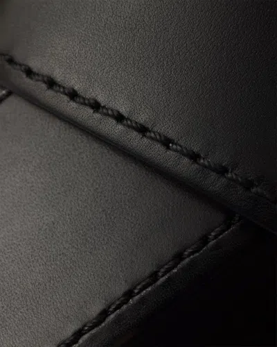 Prada Leather Crisscross Slides With Buckle Shoes In Black