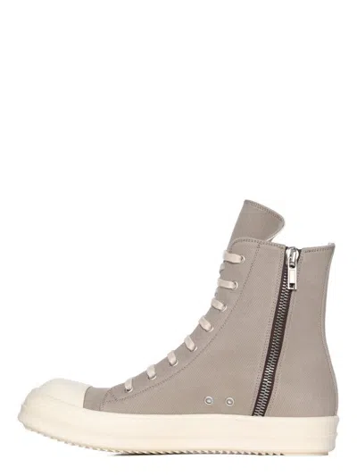 Rick Owens Drkshdw Lace-up High-top Casual Shoes In Neutral