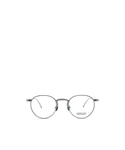 Matsuda M3140 Round-frame Glasses In Metallic
