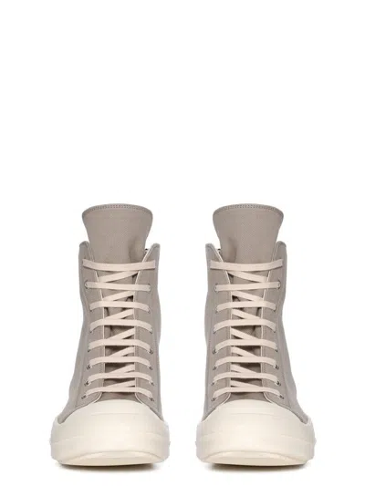 Rick Owens Drkshdw Lace-up High-top Casual Shoes In Neutral