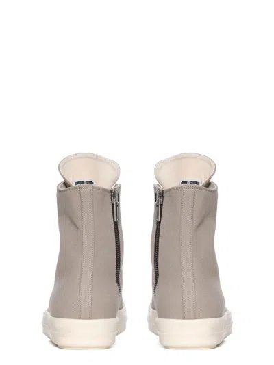 Rick Owens Drkshdw Lace-up High-top Casual Shoes In Neutral