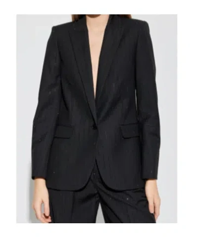 Zadig & Voltaire Valse Metallic Stripe Jacket In Black