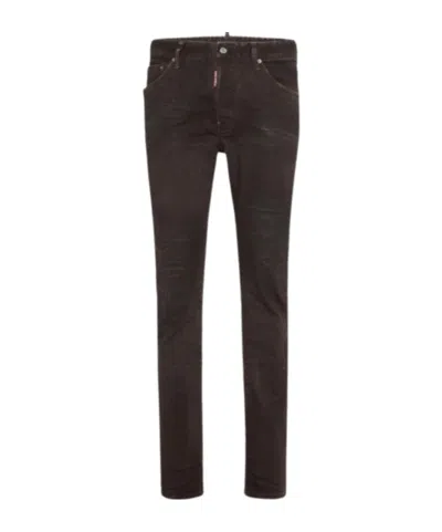 Dsquared2 Jeans With Belt Loops In Brown