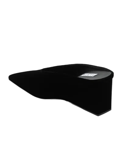 Alaïa Alaia Black Velvet Cube-heeled Mule Women In Black