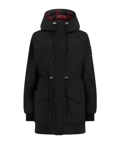 Moose Knuckles Hooded Jacket In Black