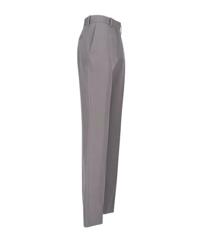 Calvin Klein Straight Leg Trousers With Belt Loops And Pockets In Gray