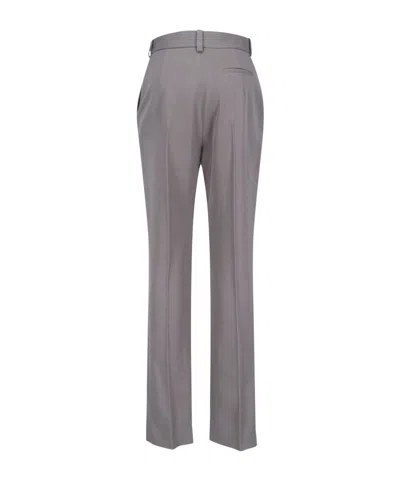 Calvin Klein Straight Leg Trousers With Belt Loops And Pockets In Gray