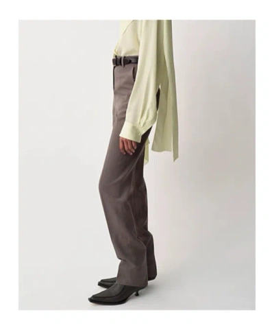 Calvin Klein Straight Leg Trousers With Belt Loops And Pockets In Gray