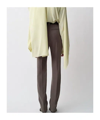 Calvin Klein Straight Leg Trousers With Belt Loops And Pockets In Gray