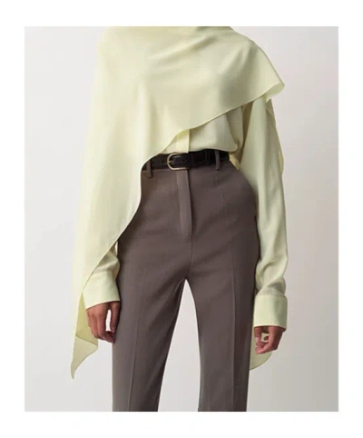 Calvin Klein Straight Leg Trousers With Belt Loops And Pockets In Gray