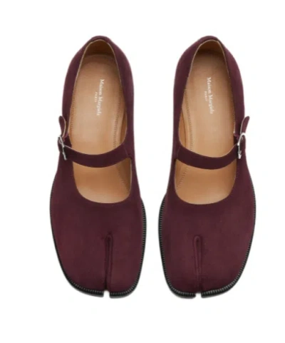 Maison Margiela Tabi City Mary-jane Shoes Woman Vineyard Wine In Brown