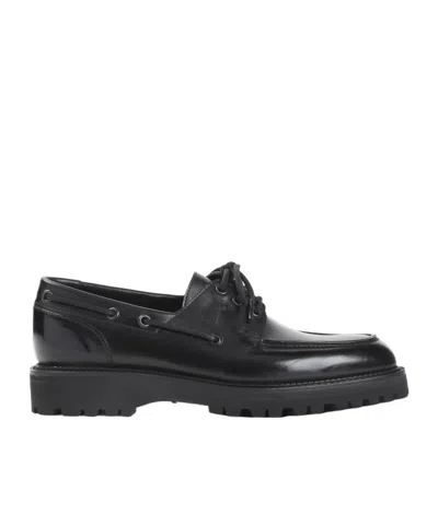 John Lobb High-gloss Black Calf Leather Lace-up Derbies In Black
