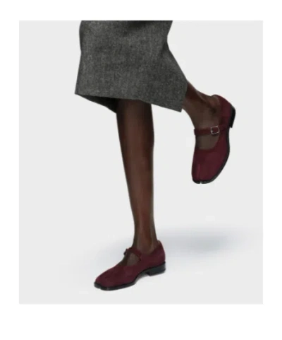 Maison Margiela Tabi City Mary-jane Shoes Woman Vineyard Wine In Brown