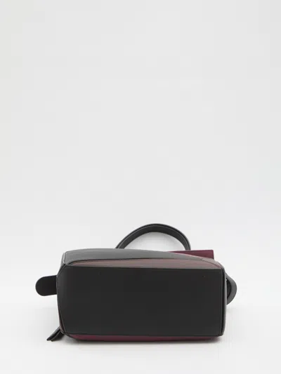 Loewe X Albers Puzzle Square Shoulder Bag In Leather In Black