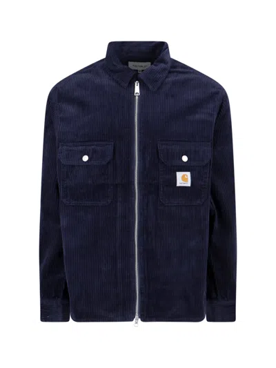 Carhartt Casual Corduroy Jacket Button Cuffs In Blue